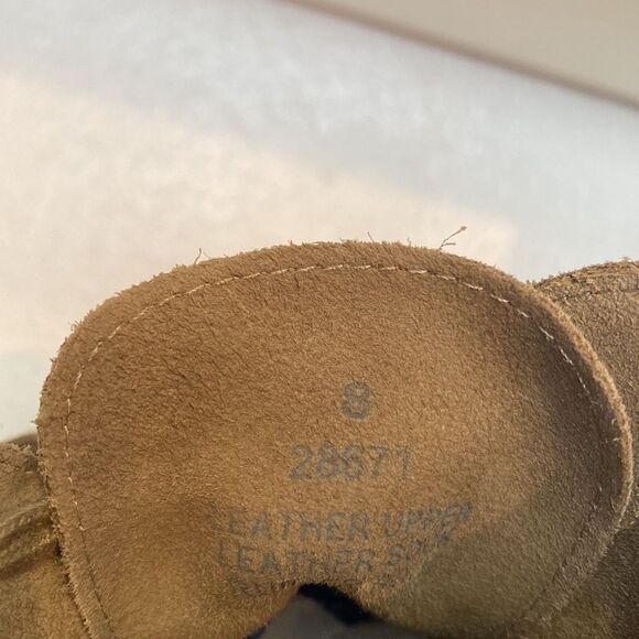 J.Crew Suede Desert Wedge Booties Taupe Tan Ankle Minimalist Classic Neutral - Picture 8 of 9